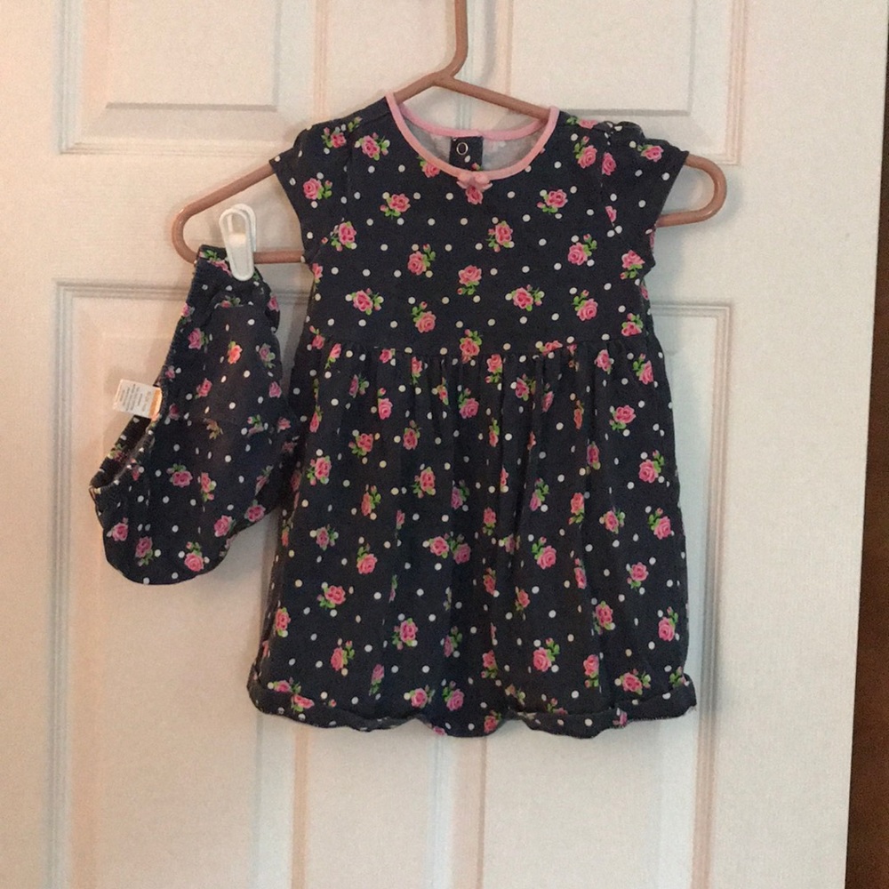 Gymboree dress and bloomers blue floral